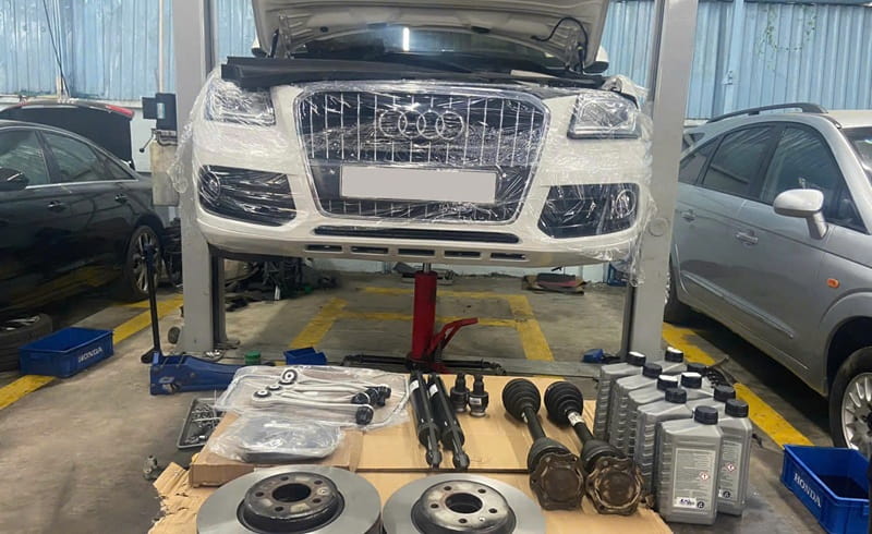 gara sửa chữa gầm xe audi tphcm
